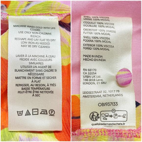 ANTHROPOLOGIE Yukiko Noritake NWT Marais Printed Chiffon Maxi Dress Canary XXS - Picture 11 of 11